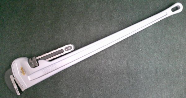 中古 RIDGIT リジッド アルミ直管レンチ 1200mm 48 アルミストレートパイプレンチ 848 ②