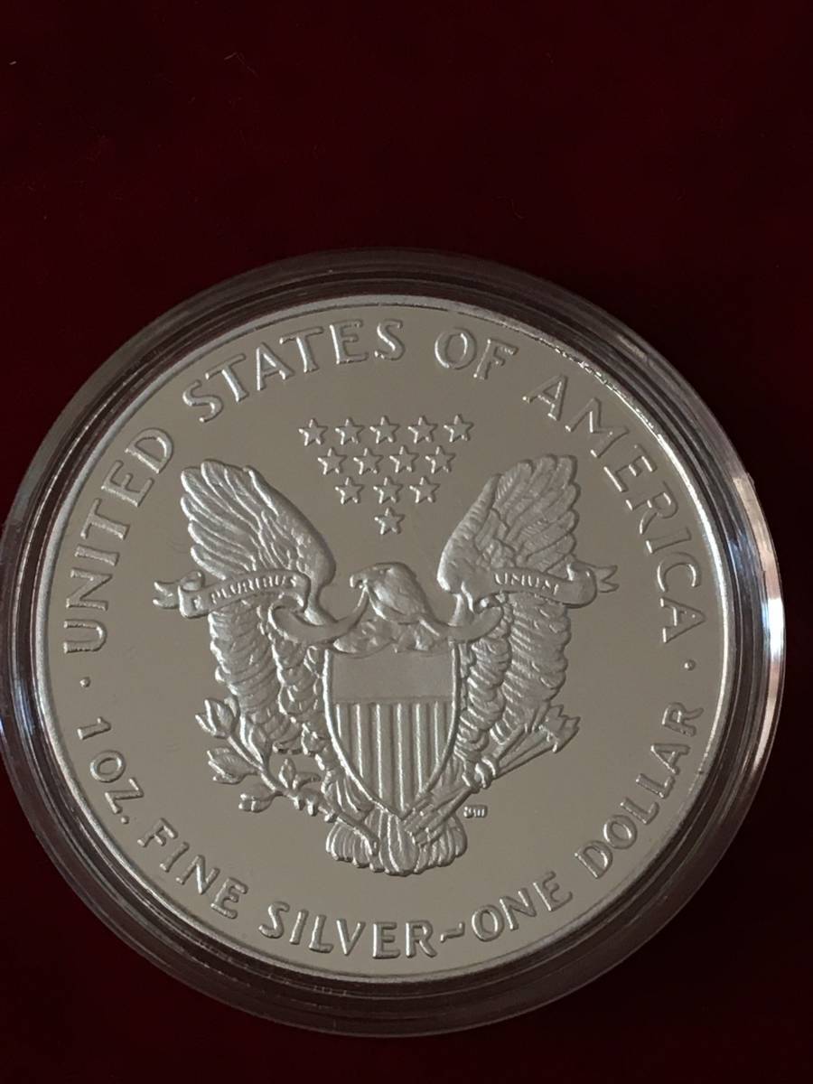 アメリカイーグル/女神像記念銀貨、コイン、メダル 1ドル 2012年　約34g(スラブ)　WorthCollectionケース入り_画像3