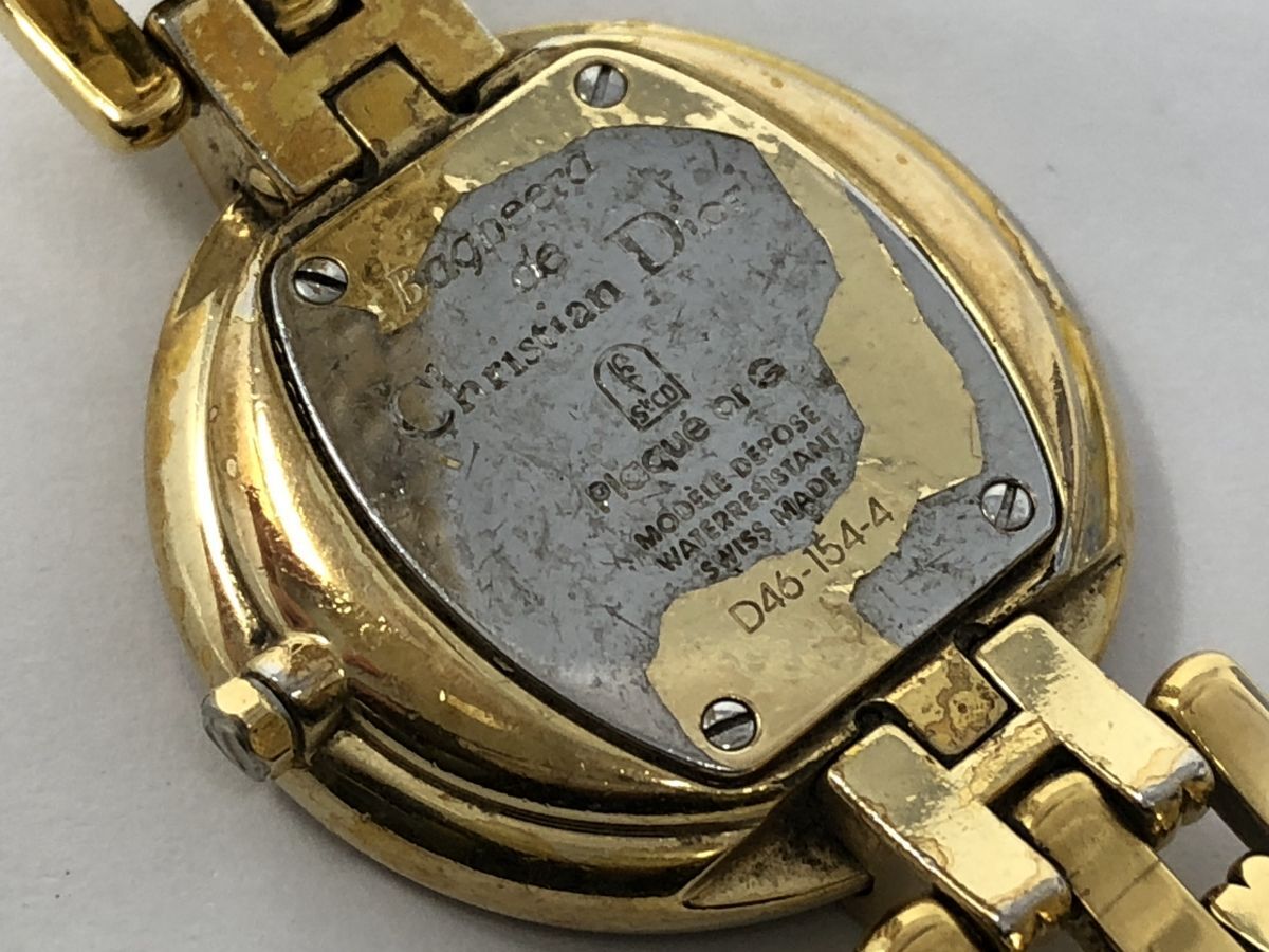 ジャンク【Christian Dior】クリスチャン・ディオール バギラ ブラックムーン 腕時計 D46-154-4 レディース【いわき平店】の画像9