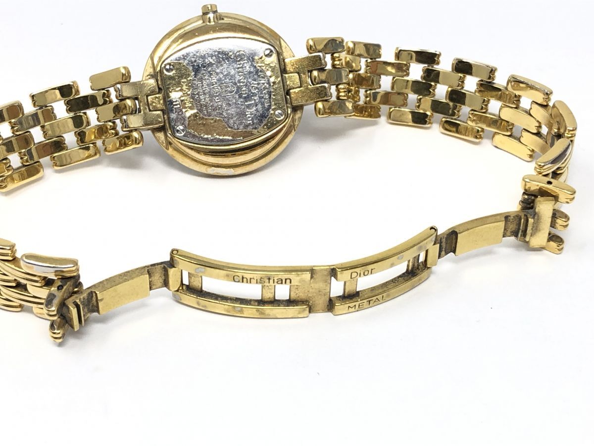 ジャンク【Christian Dior】クリスチャン・ディオール バギラ ブラックムーン 腕時計 D46-154-4 レディース【いわき平店】の画像6