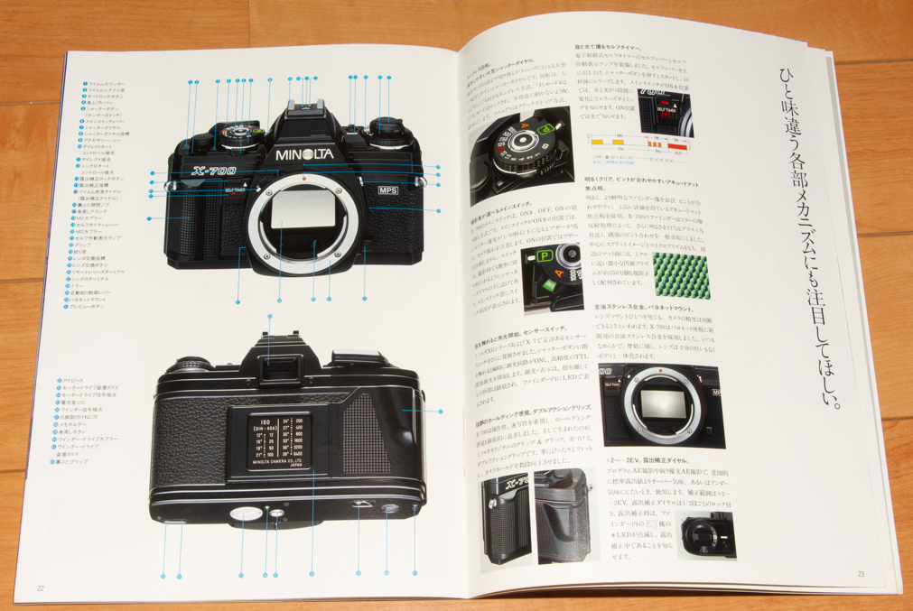  camera catalog mi knock sMINOX LX EC Minolta X-700 \'80 Japan Camera Show