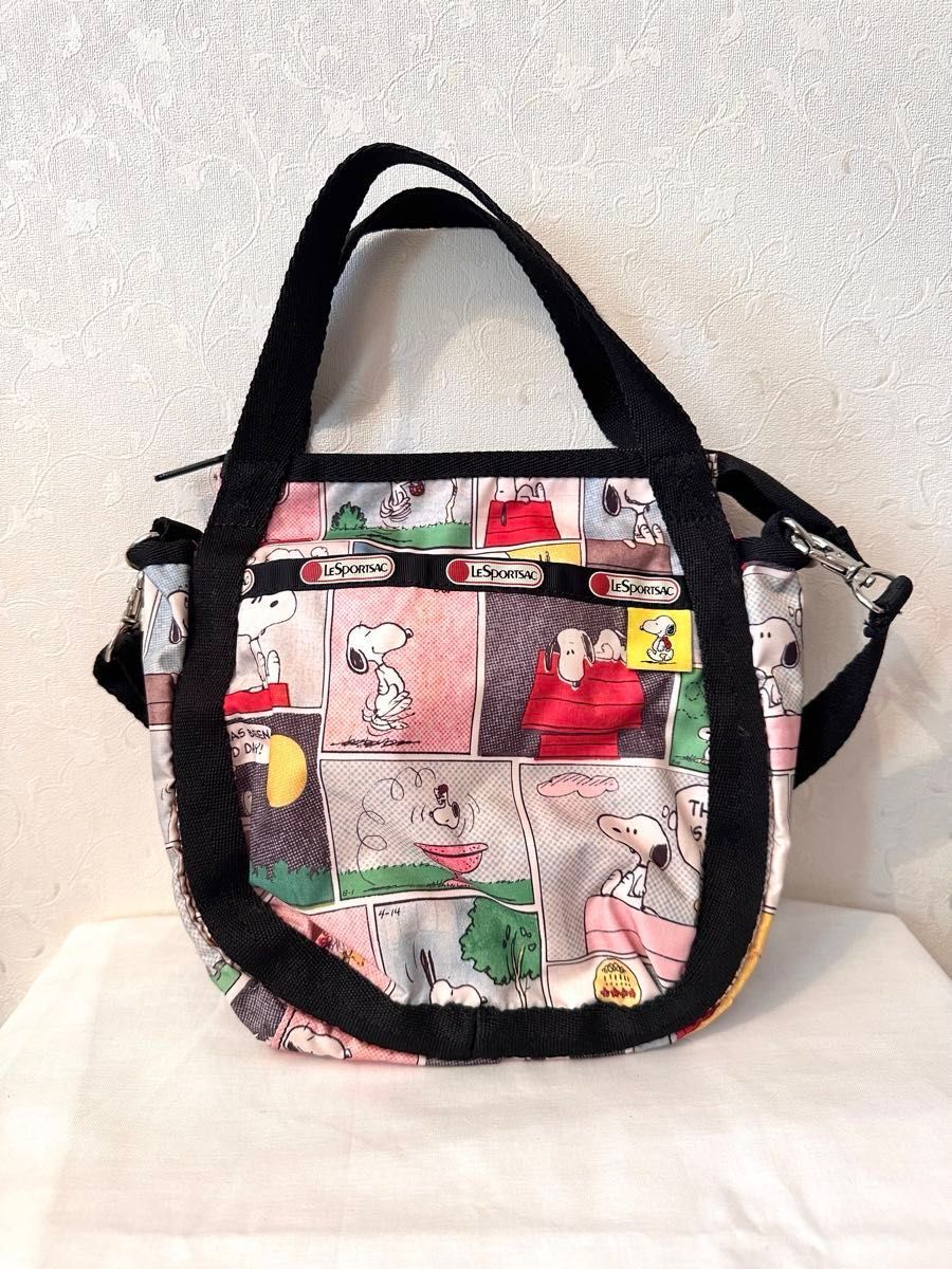 ＊【5/3まで購入可・美品】 LeSportsac レスポートサック snoopy スヌーピー peanuts ショルダーバッグ＊