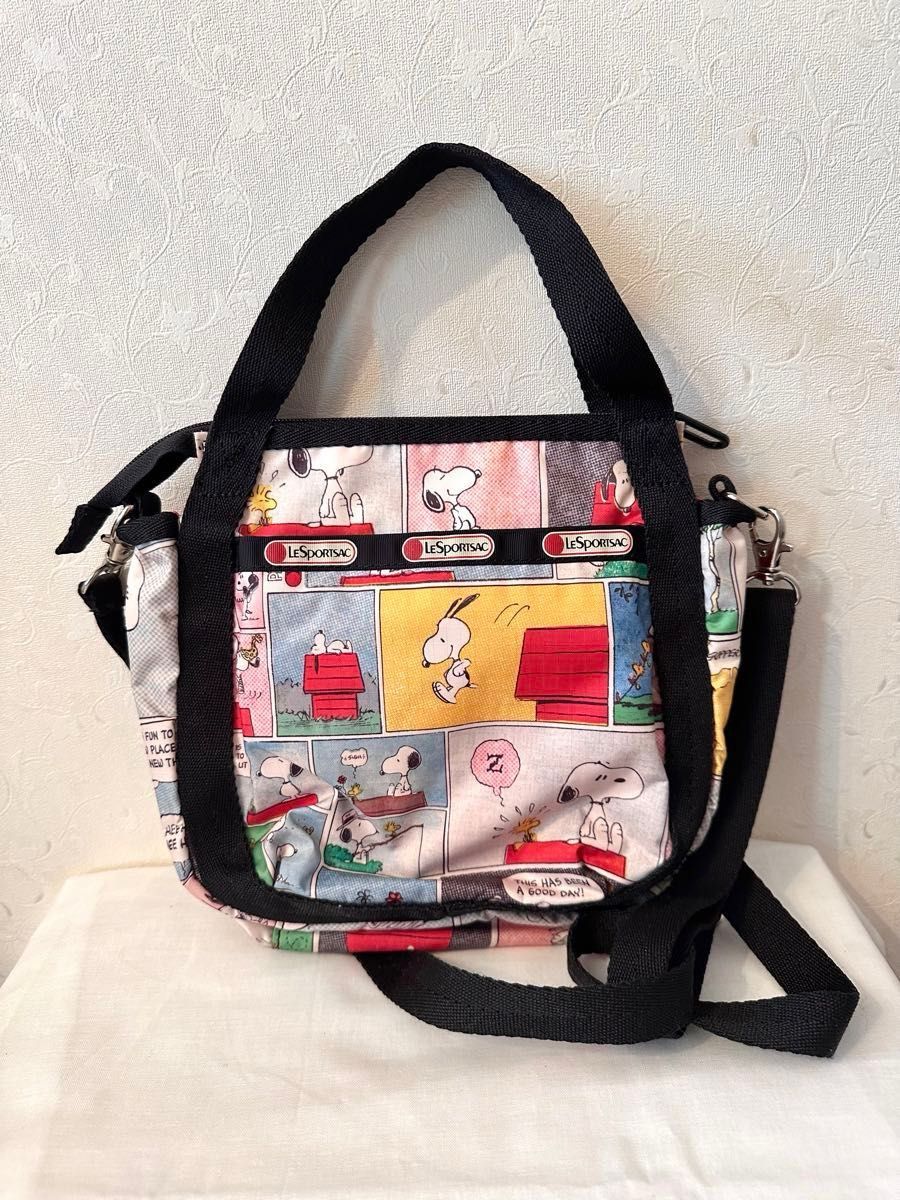 ＊【5/3まで購入可・美品】 LeSportsac レスポートサック snoopy スヌーピー peanuts ショルダーバッグ＊