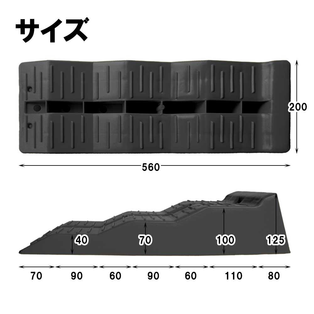 ワイドマルチ　５ｔ　３段階タイヤスロープ　ジャッキサポート　２個セット　カースロープ　☆３段階スロープ_画像3