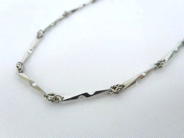 ー品販売 25300円 Pt850 切子 プラチナネックレス 46.5cm - プラチナ プラチナ