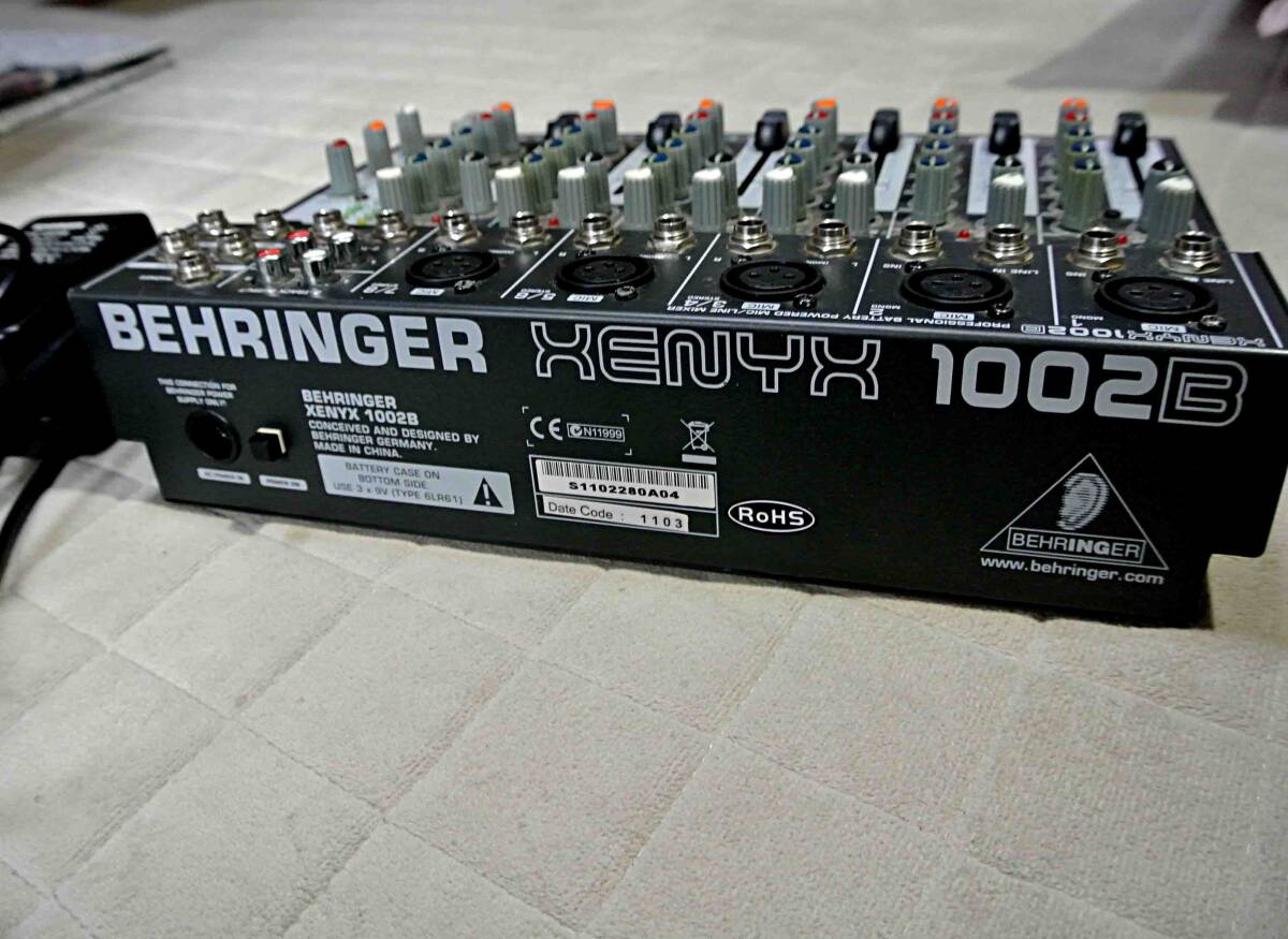 BEHRINGER XENYX 1002B Behringer 10ch аналоговый микшер AC адаптор имеется рабочий товар текущее состояние товар 