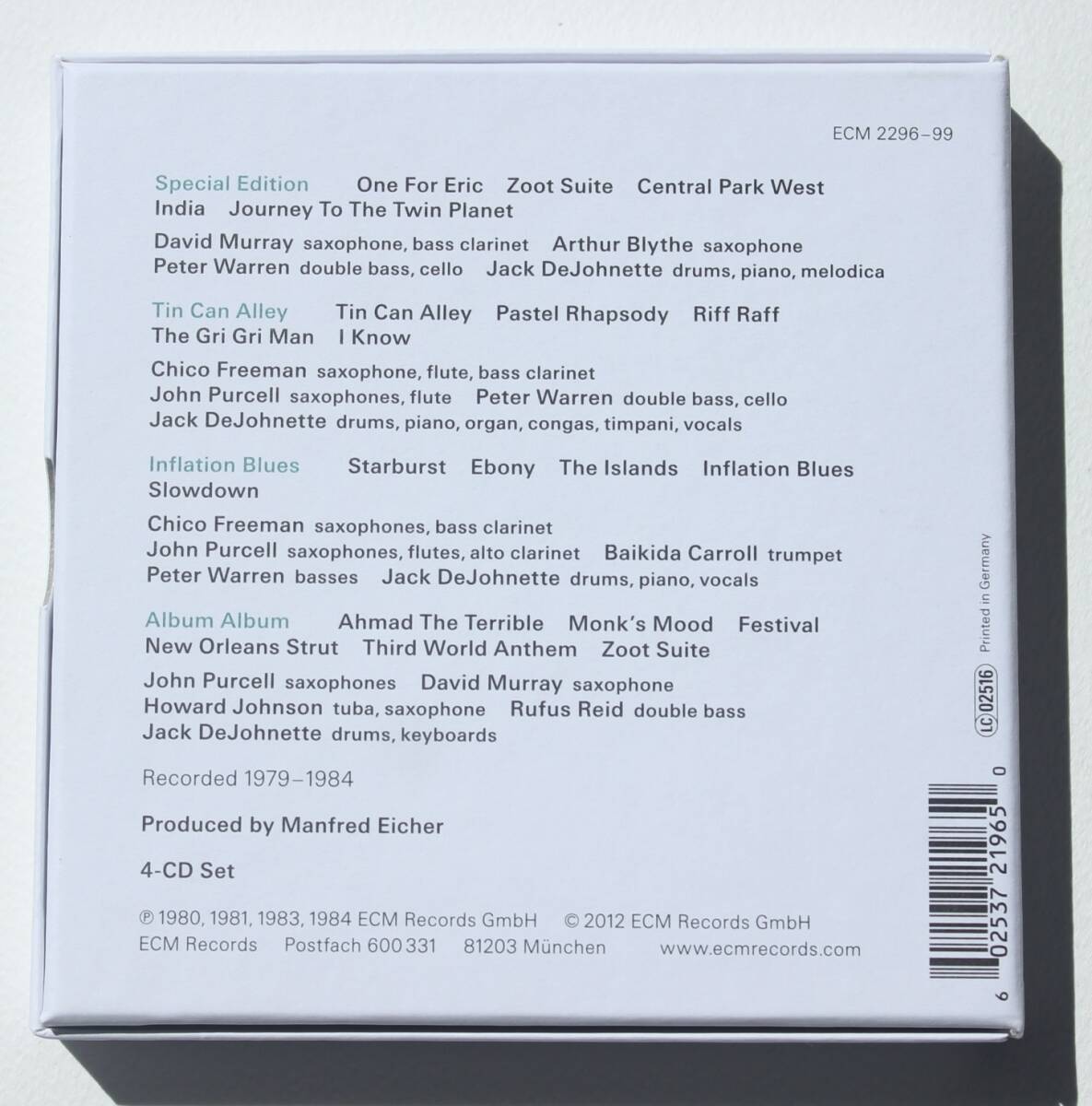 Jack DeJohnette『Special Edition』4CD【ECM】Chico Freeman, David Murray, Arthur Blythe 80年代前半の4枚のアルバム_画像2