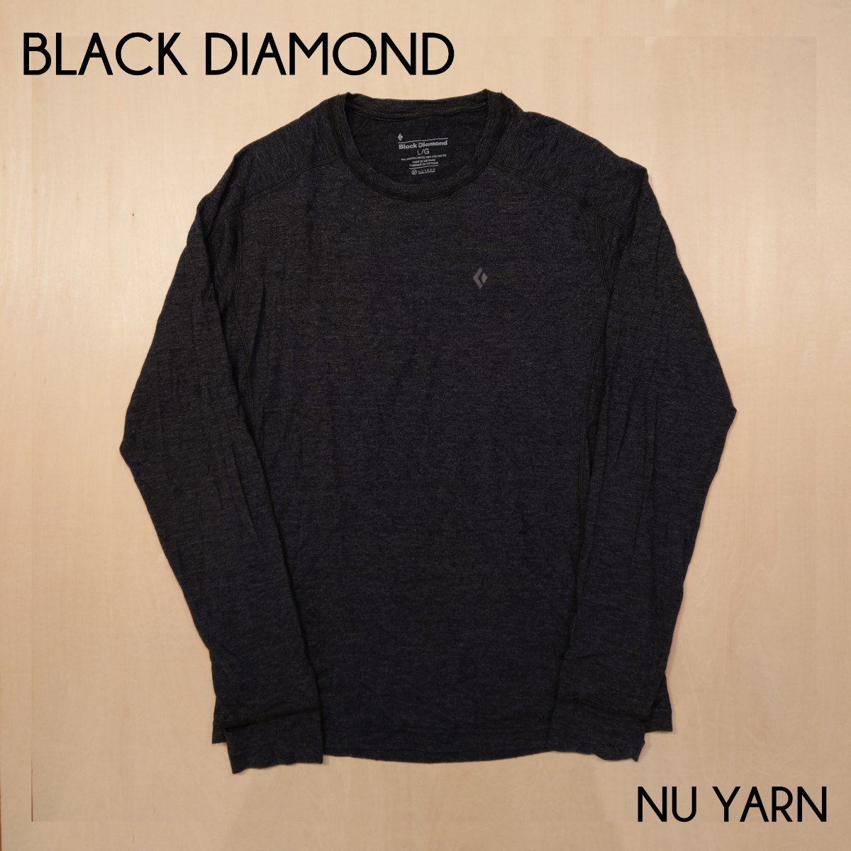 BLACK DIAMOND ベースレイヤー NU YARN ブラックダイヤモンド ソリューション150 メリノウール サイズL 2402 ロングスリーブ カットソー