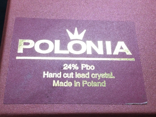 ポロニア　ポーランド製　ハンドクリスタル24パーセントPbo　ブランデーグラス２点セット　口径6ｃｍ　ケース付き（3142）　グラス　洋酒_画像10