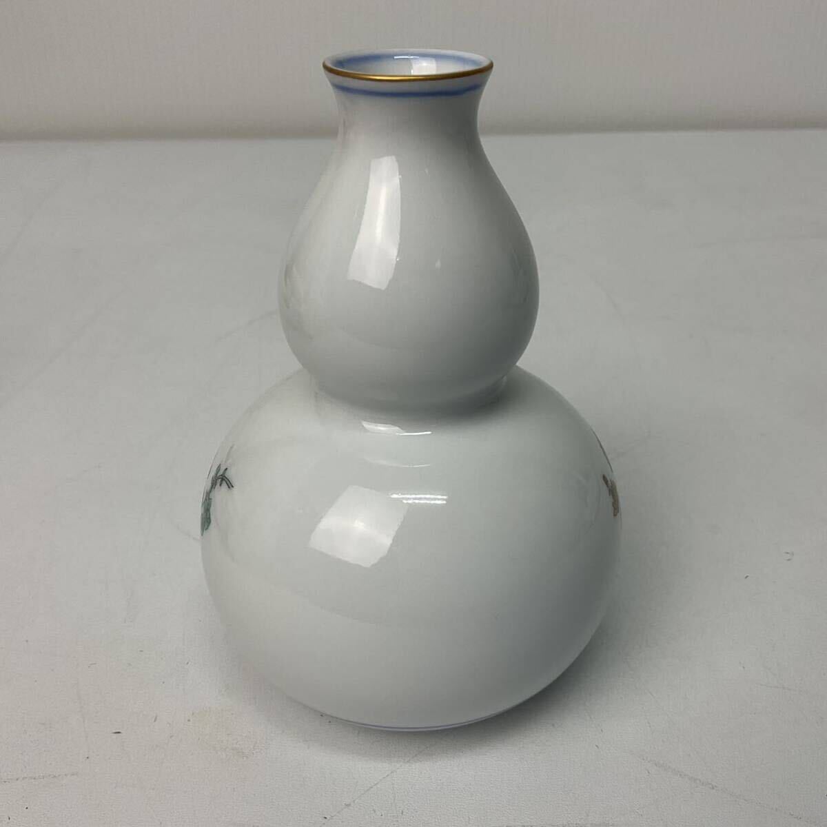 有田焼 深川製磁 酒器 徳利 お猪口 酒器揃 小菊絵 陶磁器 4点セット【Y1405】_画像8