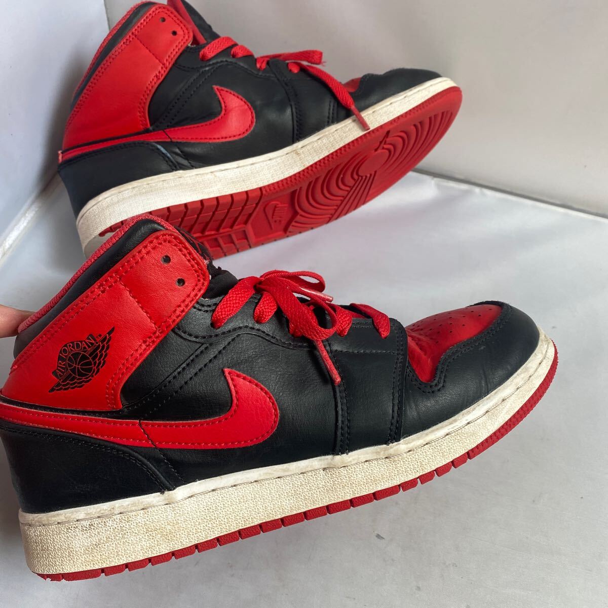  ナイキ エア ジョーダン 1 MID (GS) NIKE ナイキ AIR JORDAN 1 DQ8423-060 24.5cm レディース スニーカー 靴 中古_画像6