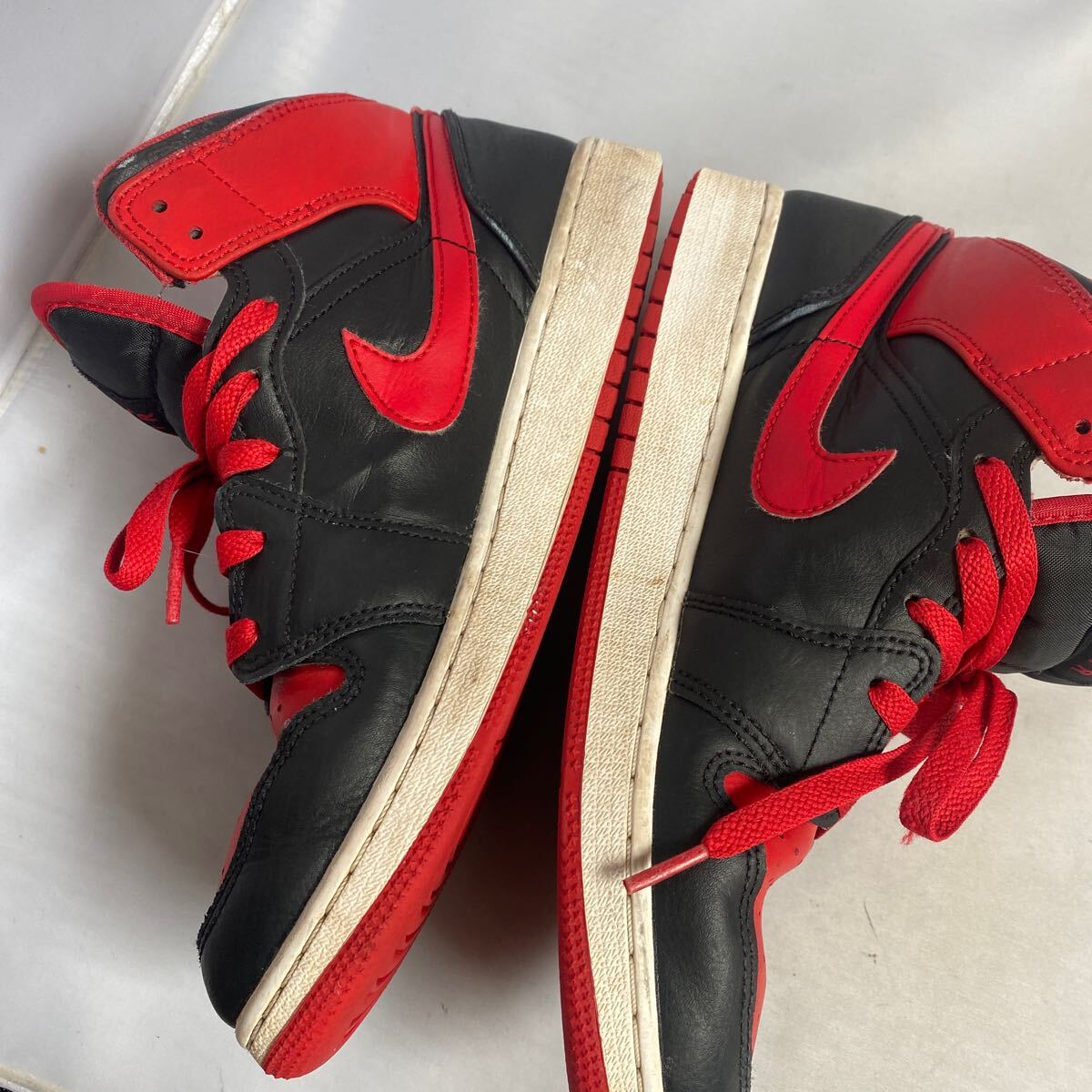  ナイキ エア ジョーダン 1 MID (GS) NIKE ナイキ AIR JORDAN 1 DQ8423-060 24.5cm レディース スニーカー 靴 中古_画像10