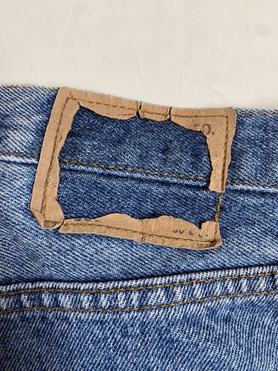 セール 即決1円 ●【90s】Levi’s 501 リーバイス ボタンフライ ヴィンテージ リペア加工 デニムパンツ/ジーンズ/W30/メンズ/アメカジ_画像10