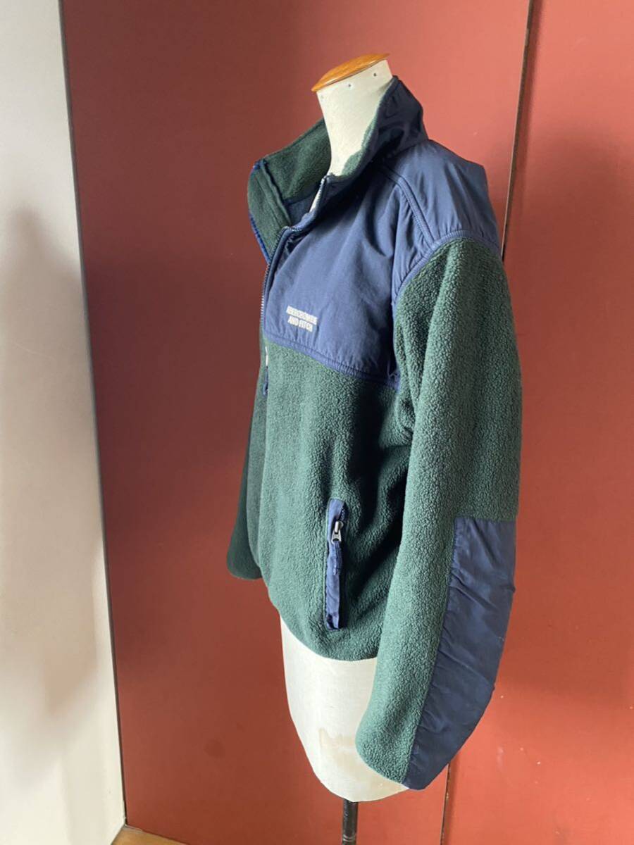 セール 即決1円 【レア】90s アバクロ Abercrombie＆Fitch アウトドア フリース ナイロン ジャケット ジップアップ フリース ビンテージ_画像7