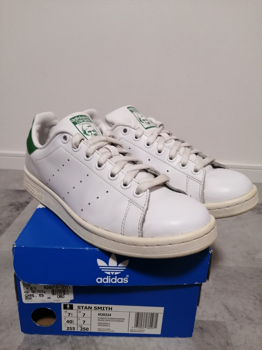 adidas スタンスミス アディダス STAN SMITH ホワイト スニーカー　25.5cm M20324 OSAGARI