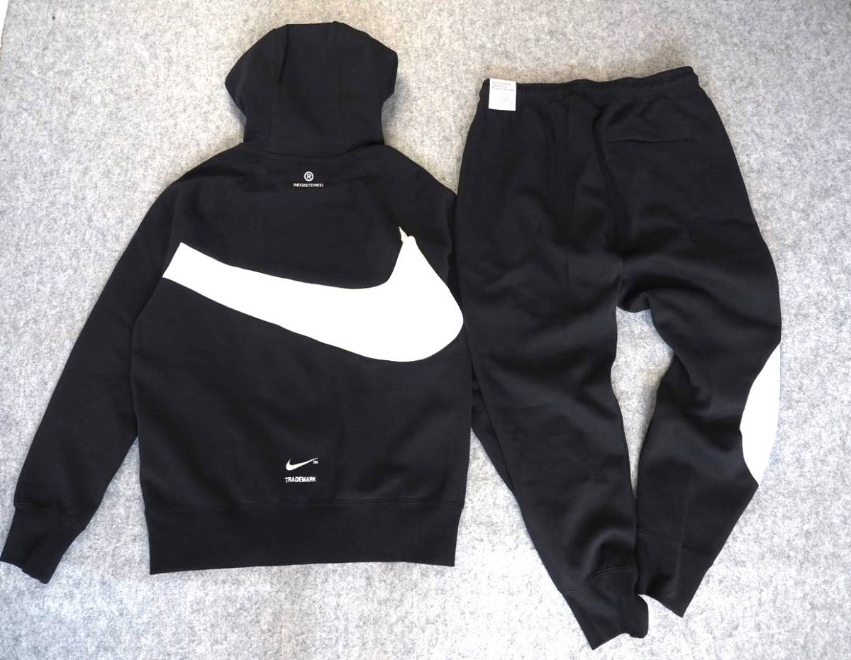 送料1040円～◆新品◆定価26400円◆NIKE◆ナイキ◆BIG SWOOSH TECH フリース スウェットパーカー＋パンツSET◆黒◆2XLの画像2