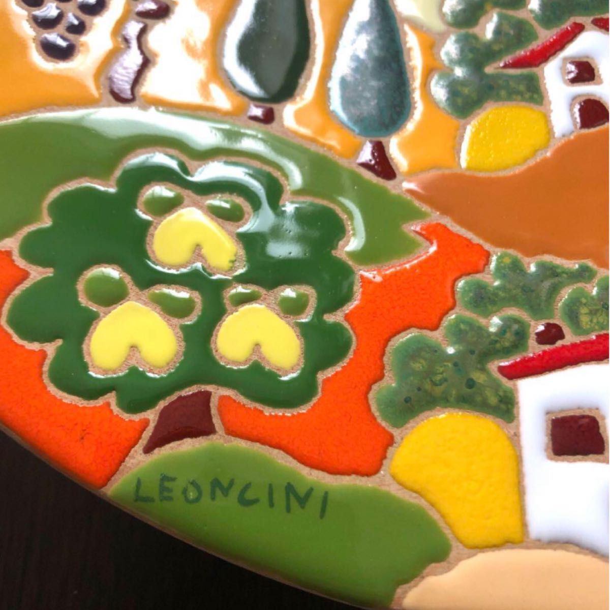 美品》イタリア製 リリエーボ陶器 大絵皿 30㎝ 一点物 飾り皿 美品》イタリア製 リリエーボ陶器 大絵皿 30㎝ 一点物 飾り皿