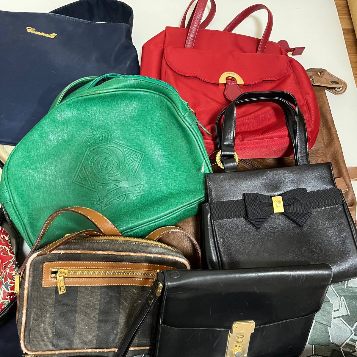 1 иен старт 1 старт продажа комплектом брендовая сумка Gucci Fendi See by Chloe Dunhill Marie Claire женский мужской 