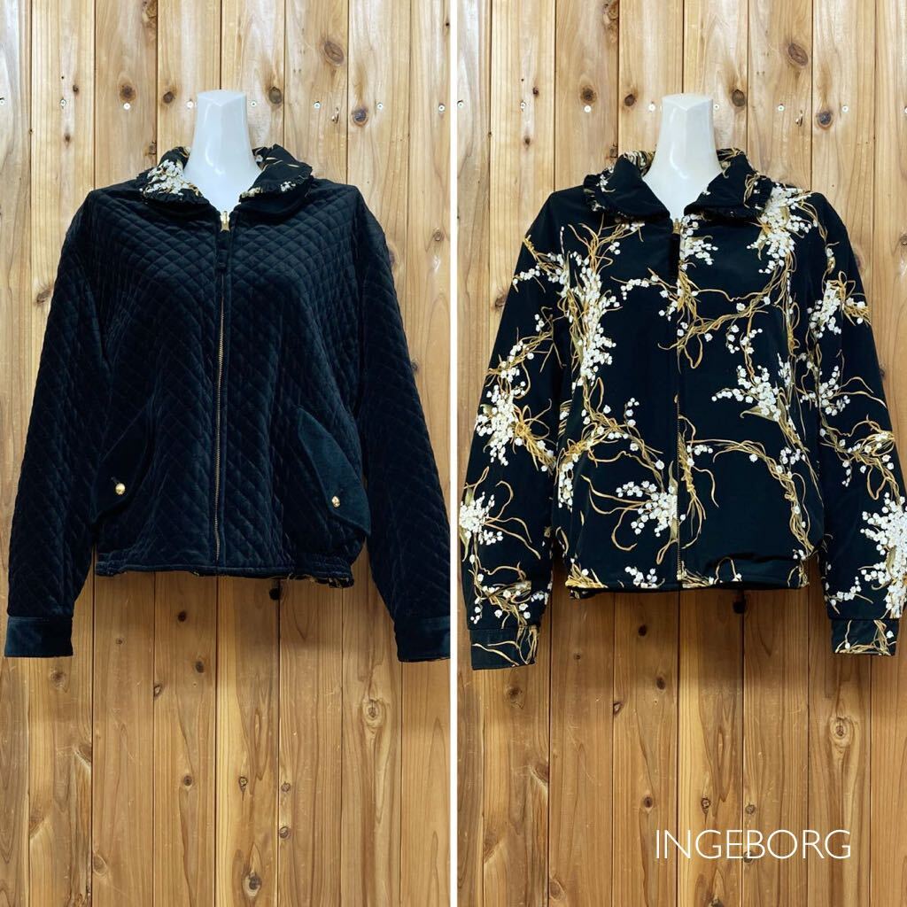 美品☆INGEBORG * インゲボルグ □ ジップアップキルティング 美品☆INGEBORG * インゲボルグ □ ジップアップキルティング