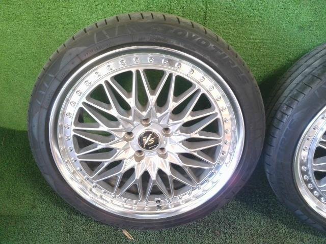 中古 ホイール WORK 希少　ワーク　vs　４本　19インチ　8J　5穴　114.3　+46　225/40R19　6ミリ　ドリフト　JDM　スタンス　ピアス　リム