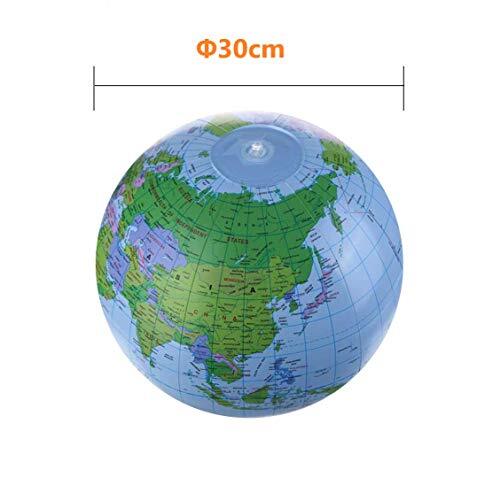 ビーチボール地球儀 2 個セット 世界地図 知力育て＆お洒落なおもちゃ 英語併記付きの地球風船/バルーン グローブボールの画像2