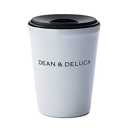 DEAN&DELUCA ステンレスタンブラーホワイト 260ml 蓋つき 保冷保温 ステンレス製 広口 コーヒーカップ 8.5×12.2cm_画像1