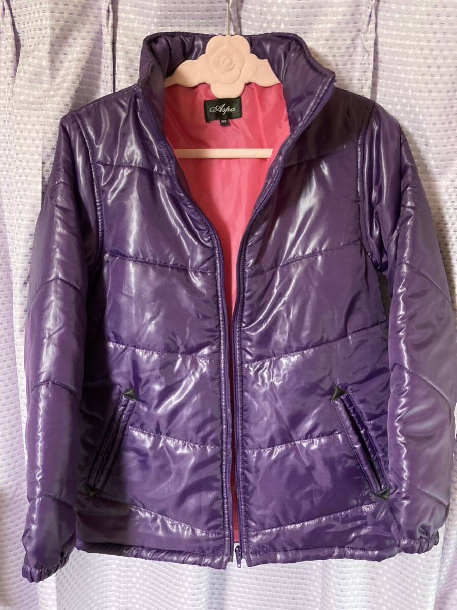  down jacket purple purple .... with a hood .150cm for girl [ left sleeve right side . fray ] down coat girls outer garment outer 