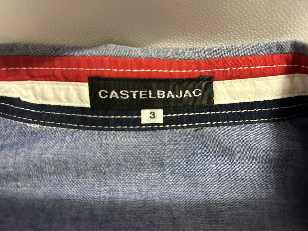 ★ CASTELBAJAC （カステルバジャック） マリンデザイン　ブルー系　ダンガリーシャツ　サイズ 3　送料230円_画像5