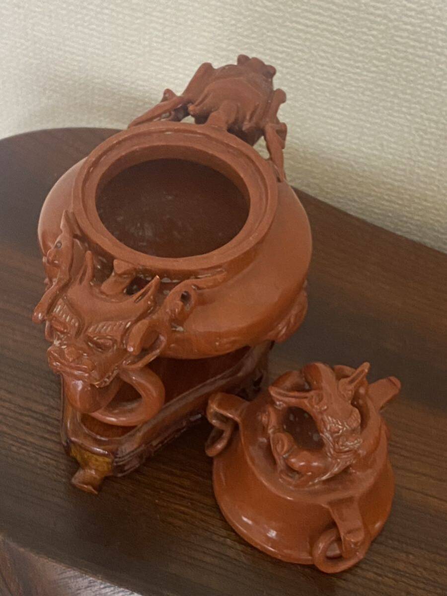 中国美術 古美術 天然石寿山石彫香炉 香道具 置物 古玩 年代物_画像4