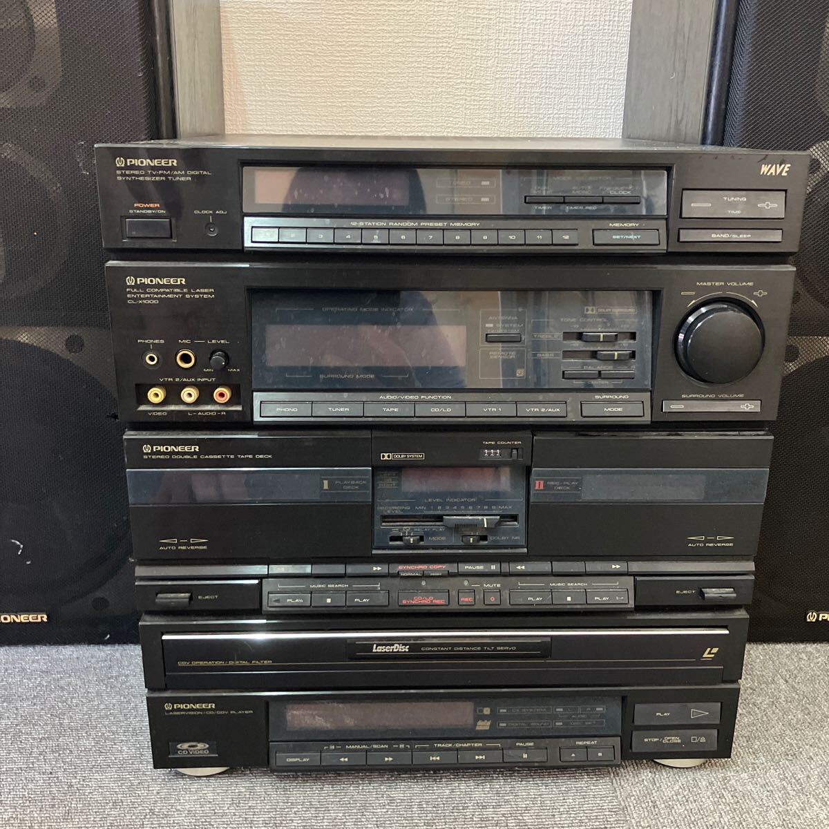 【E/H05189】PIONEER パイオニア CL-X1000 スピーカー付き ジャンク品_画像2