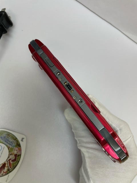 【E/H05189】ジャンク品バッテリーなし詳細不明　PSP3000本体レッド　おまけ付き_画像5