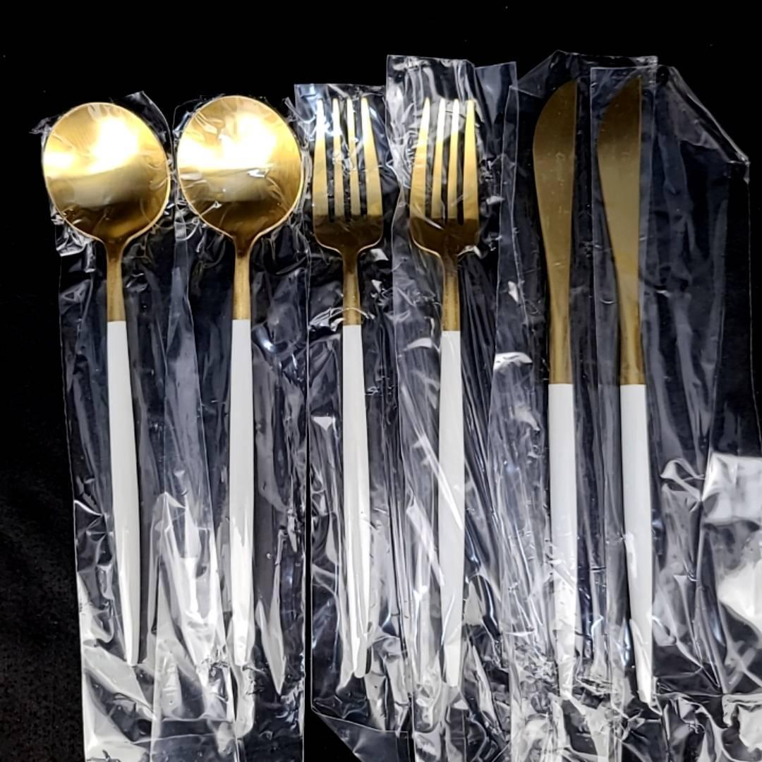 ^ unused *kchi paul (pole) CutipolgoaGOA white gold dinner set 6 piece 2 customer pair ① cutlery 