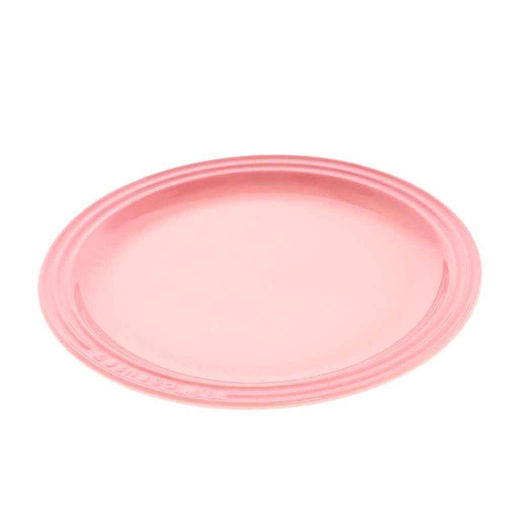 ■ ルクルーゼ ラウンドプレート ペア 2点セット 23cm 食器 ピンク 箱付き 未使用の画像9