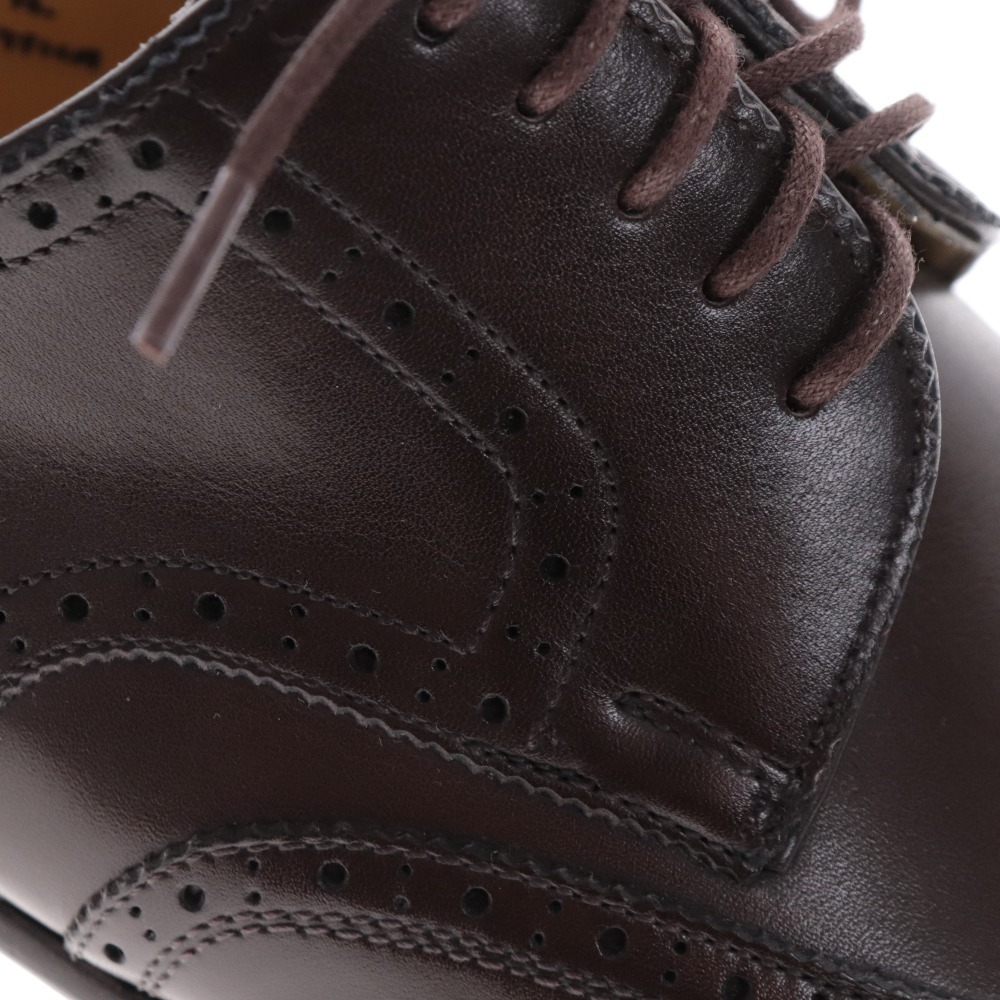 #va-shuBudapest бизнес обувь Wing chip кожа мужской 38 темно-коричневый с коробкой не использовался 