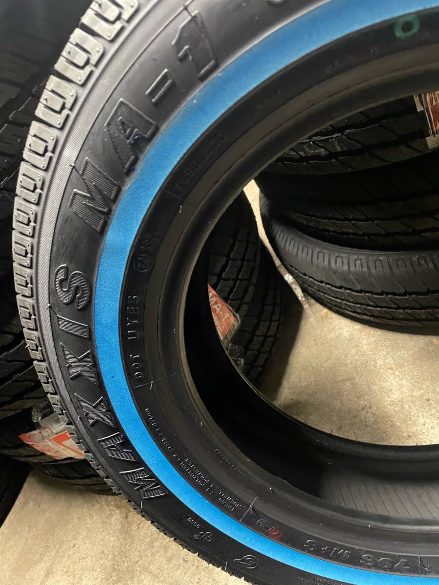 新品 MAXXIS MA-1 ホワイトリボン タイヤ 155/80R13 2本 セット 送料3000円 インパラ キャデラック ワイヤーホイール 13インチ の画像2