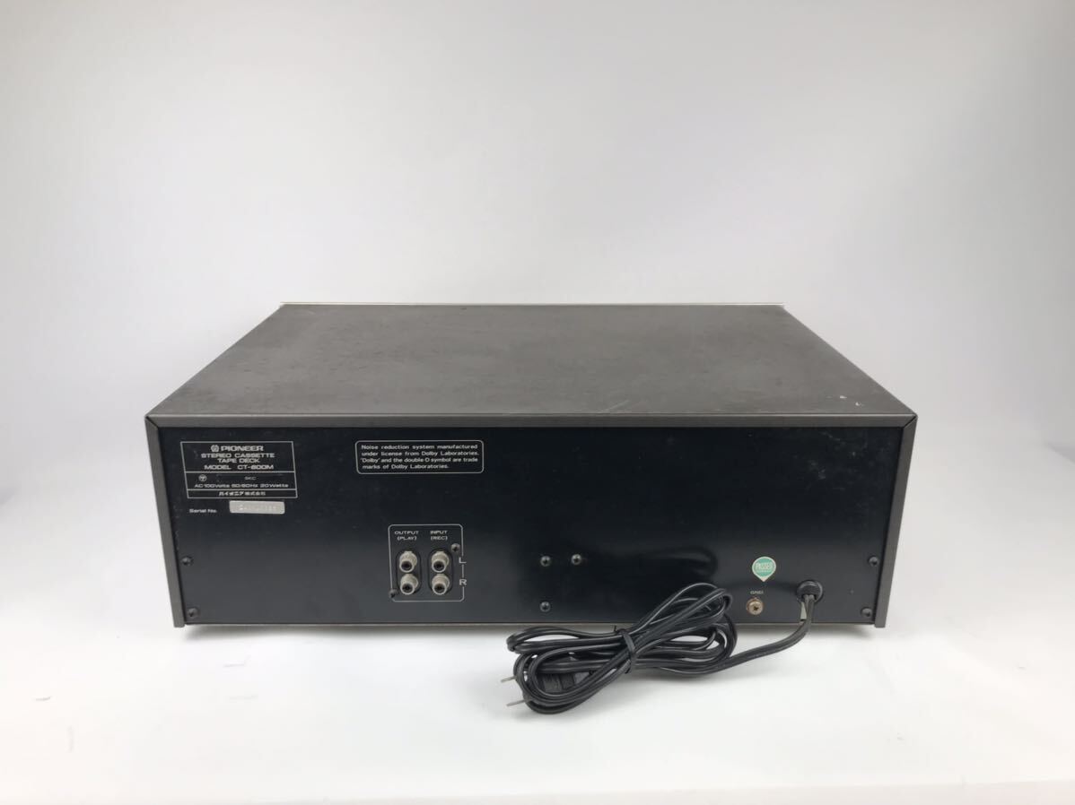 PIONEER パイオニア CT-600M カセットテープデッキ 音響機器 オーディオ 再生確認_画像5