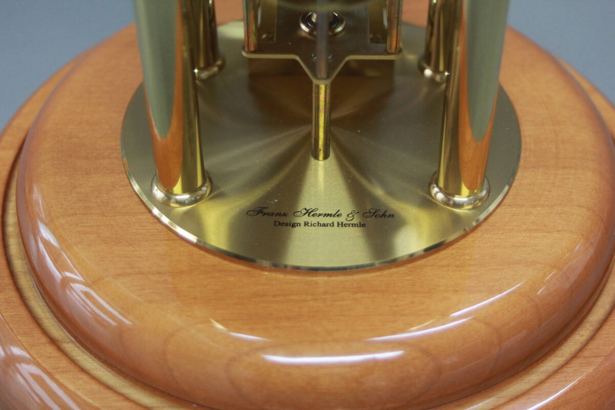 Hermle 天体・太陽系時計 ヘルムレ スケルトン 稼働品 三球儀 ドイツ製の画像6