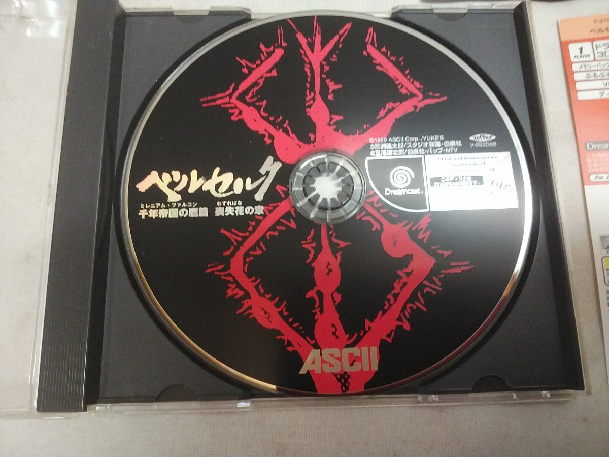 レターパックR／SEGA ドリームキャスト ソフト【 ベルセルク 千年帝国の鷹篇 喪失花の章 】中古品 Dreamcast_画像4