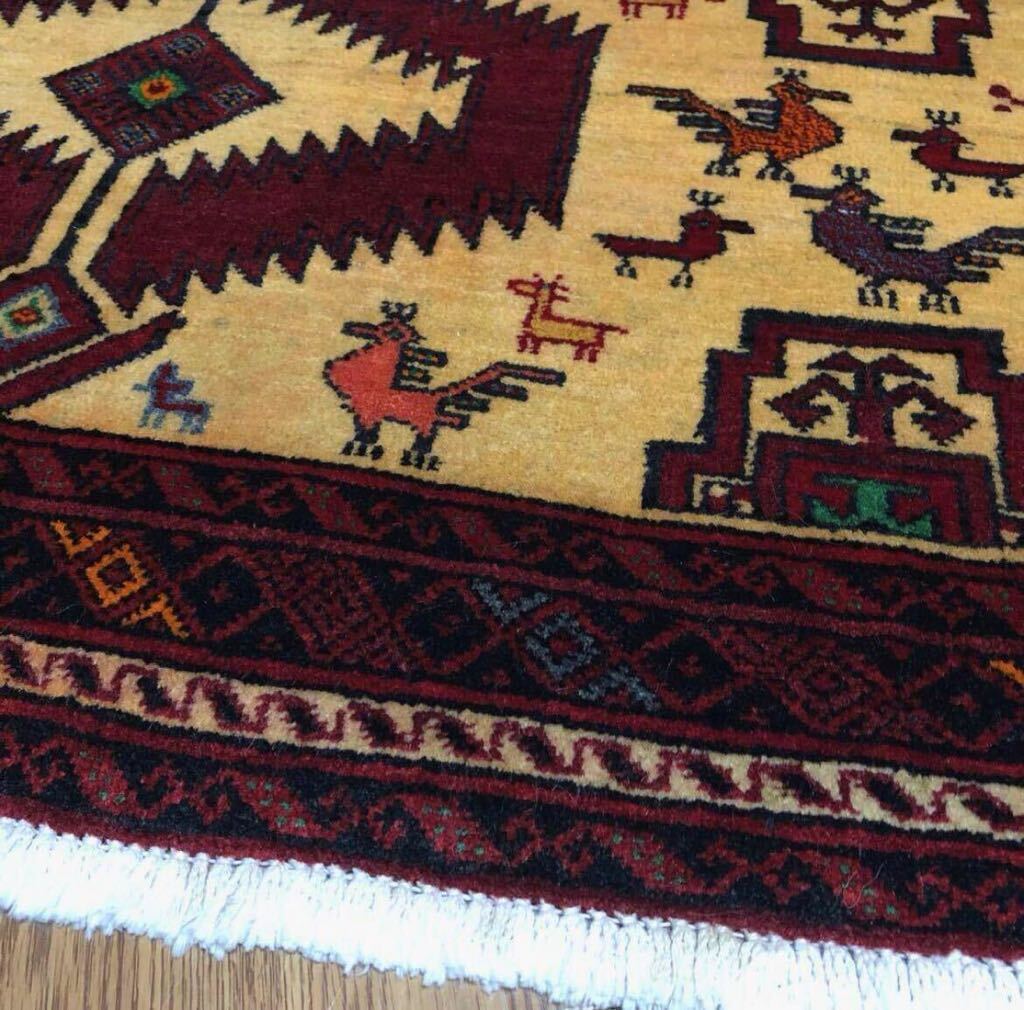ペルシャ絨毯 ビンテージ トライバルラグ (ユニーク品)No:34103_画像3