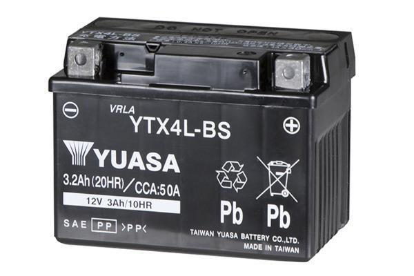 液入り充電済み 台湾YUASA YTX4L-BS トゥデイ AF61/AF67 ディオ AF62/AF68 新品 台湾ユアサ 1年補償 バイクパーツセンターの画像2