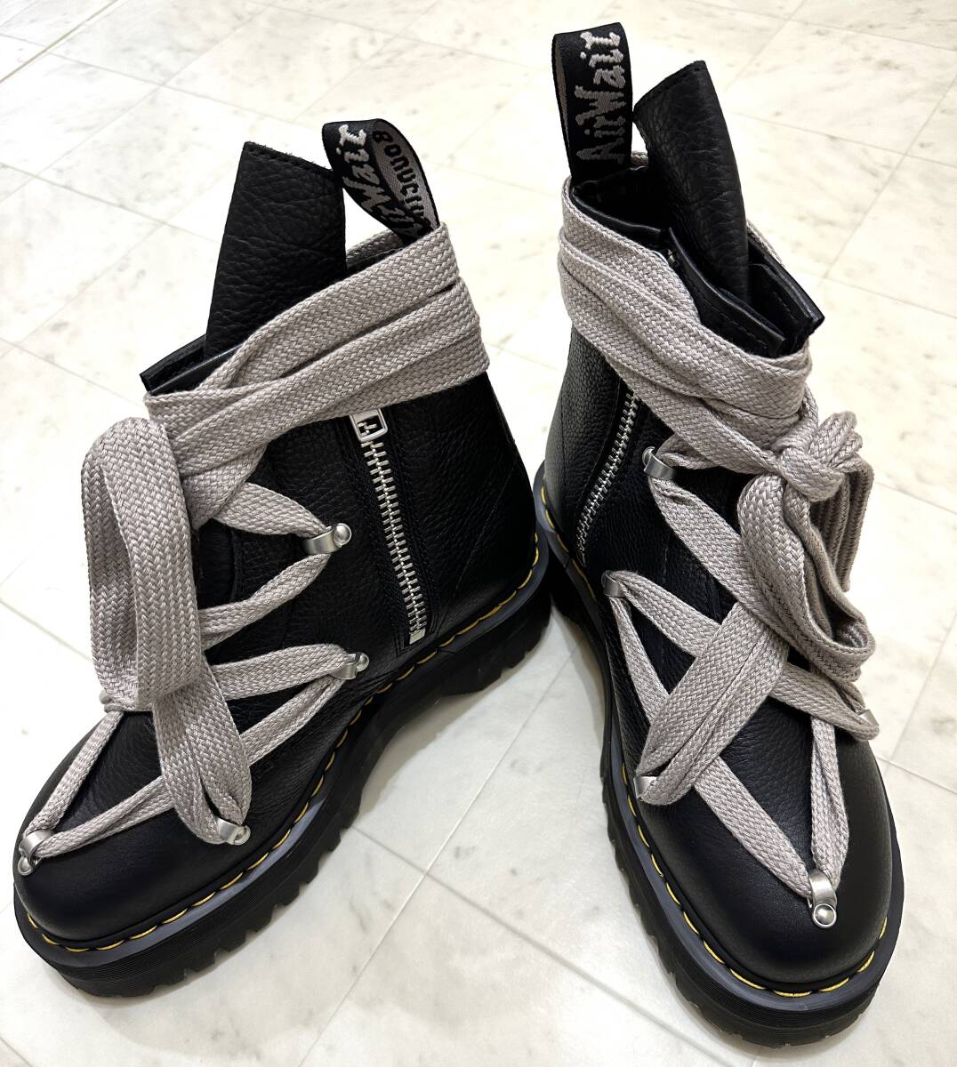 【新品】RICK OWENS リックオウエンス x Dr Martens ドクターマーチン【1460 QUAD PENT RO JUMBO LACE BOOTS】ジャンボレース ブーツ 26cm_画像1