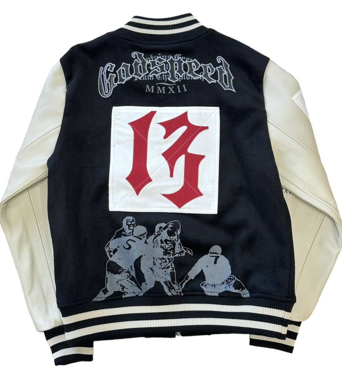 【極美品】GODSPEED NEW YORK ゴットスピードニューヨーク【23WO-GS-AW02】RUGBY CLUB LETTERMAN ラグビー クラブ レターマン ジャケット_画像3