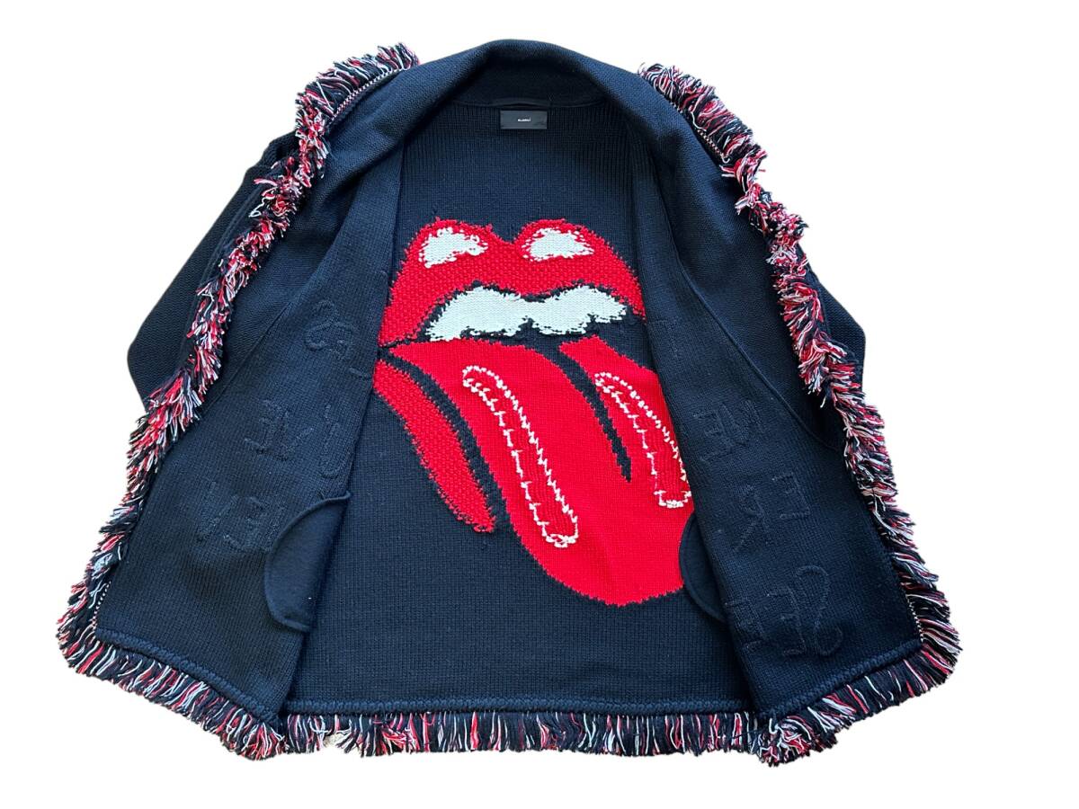 ALANUIalaniThe Rolling Stones The low ring Stone z[LWHB064S22KNI025]Start Me Up lip and tongue fringe cardigan 
