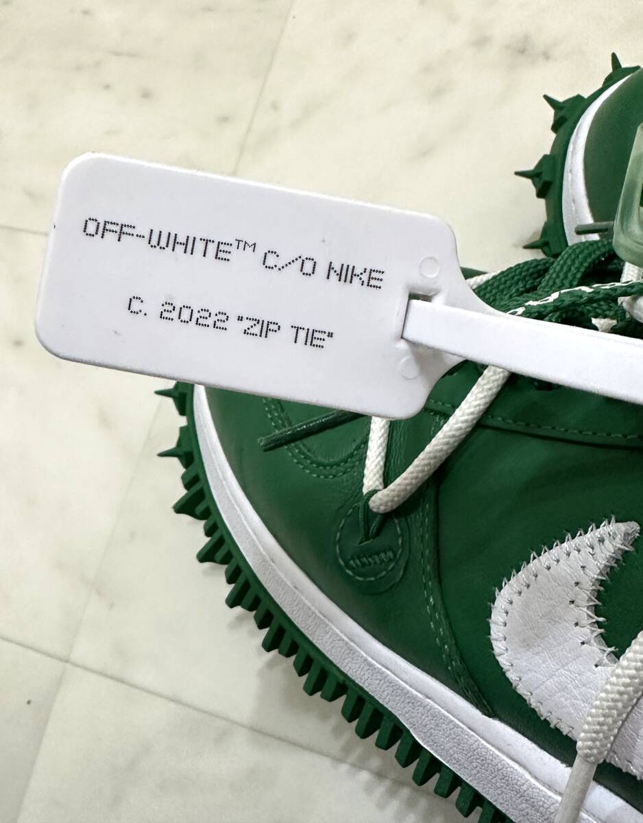 【美品】NIKE ナイキ OFF WHITE オフホワイト【DR0500-300 AIR FORCE 1 MID PINE GREEN】エアフォースワンミッド パイングリーン28.5cm_画像9