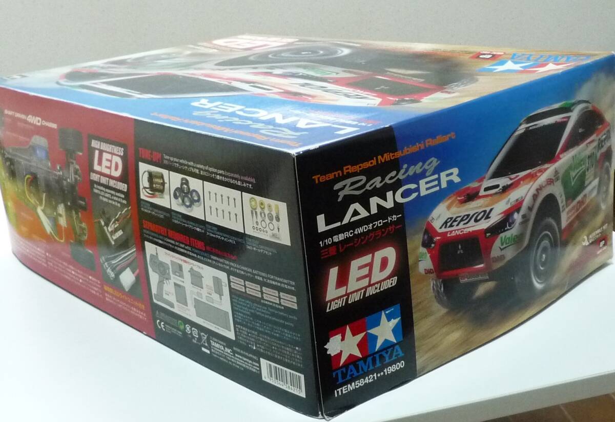 タミヤ 1/10 電動RC 4WDオフロードカー 三菱レーシングランサー Racing LANCER LED LIGHT UNIT付_画像2