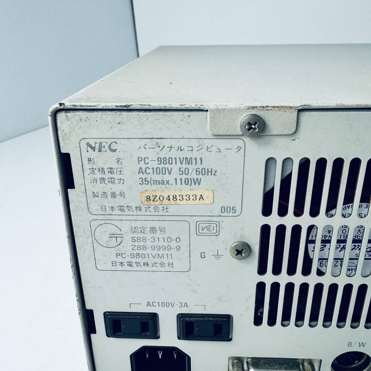 98-48 NEC PC-9801VM11 HDD欠 起動のみ確認できました_画像4