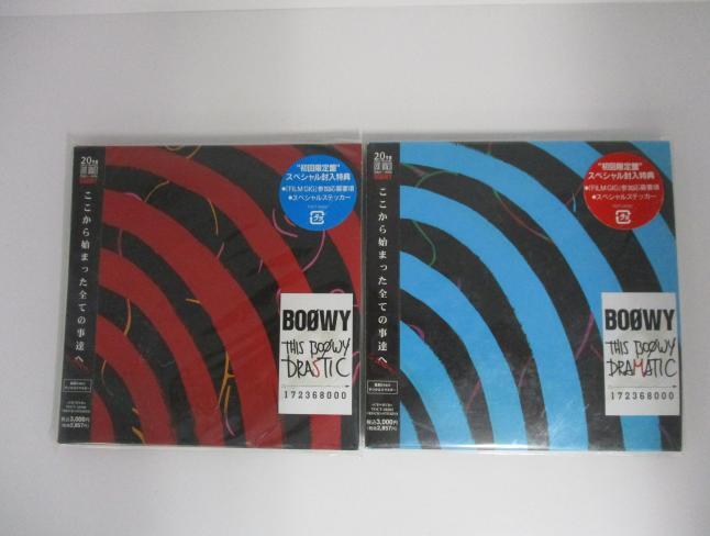 ☆ BOOWY THIS BOOWY DRAMATIC DRASTIC 初回限定盤 CD+DVD 紙ジャケ ステッカー有 暴威 ボウイ ボーイ 氷室 布袋 松井 高橋 S4022702 _画像1