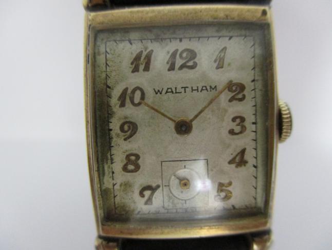 ☆ WALTHAM ウォルサム 10K GOLD FILLED 金張り スモセコ 手巻き ジャンク 腕時計 KEY STONE レディース S403291の画像2