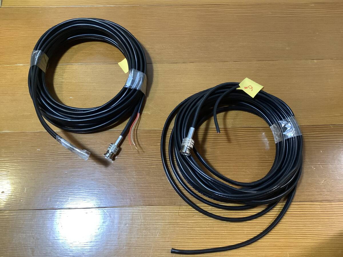  coaxial cable 3C-2V-A + alarm line 0.9mm. combined line power wire attaching approximately 7m.6m.5m 3ps.@ security camera for monitoring camera secondhand goods 