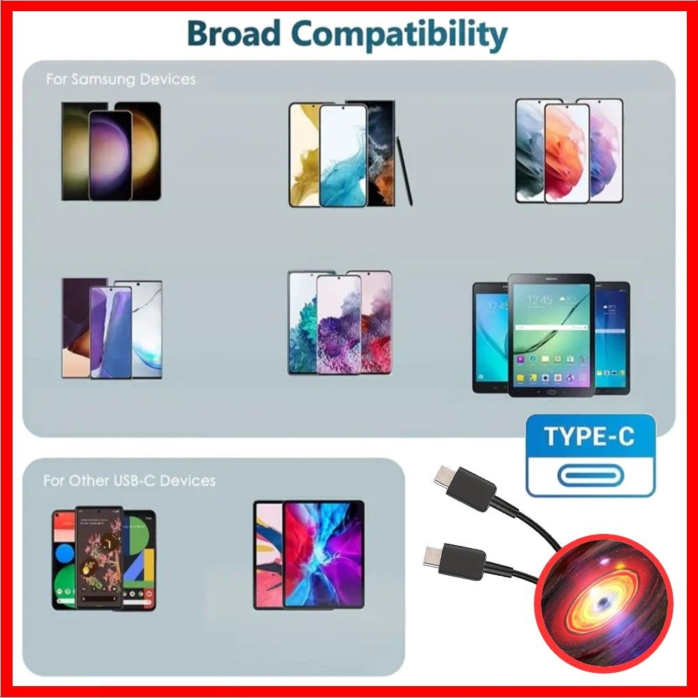 USB Type-C to Type-C For iPhone15 データケーブル 急速充電ケーブル 1.2m ブラック